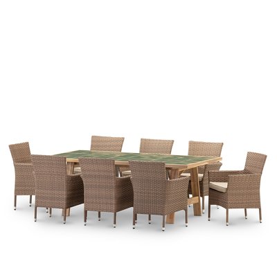 Salon de jardin, 8 chaises, BISBAL & BOLONIA DEFORA HOME
