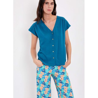 Blouse fluide col V VALERIA LA FIANCÉE
