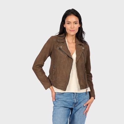 Blouson en cuir à coupe slim CLIPS OAKWOOD