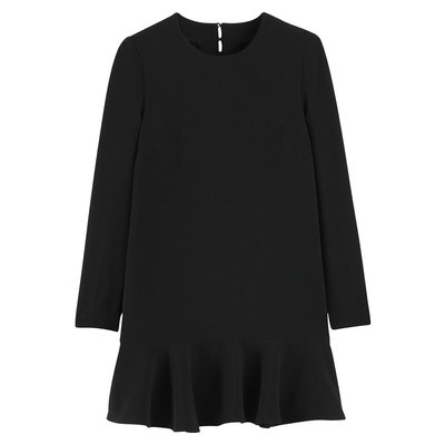 Vestido estilo patinadora corto, de manga larga LA REDOUTE COLLECTIONS
