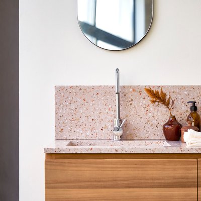 Crédence en terrazzo premium pink 120 cm AVA TIKAMOON