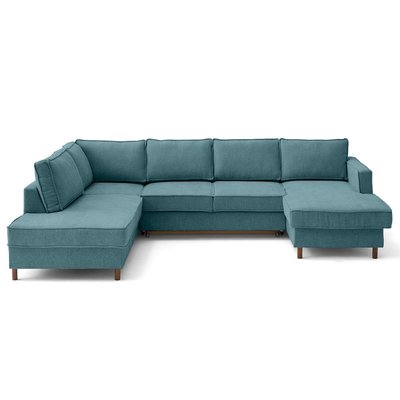 Canapé d'Angle Convertible en Tissu velours relief 7 places - JAKE LISA DESIGN