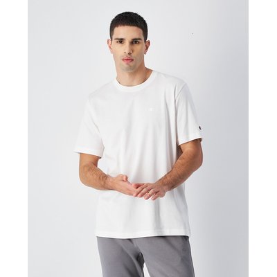 T-shirt met korte mouwen en ronde hals, geborduurd logo CHAMPION