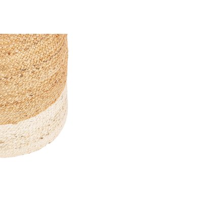 Pouf rond tressé en jute D45 - BASTIA HELLIN, DEPUIS 1862