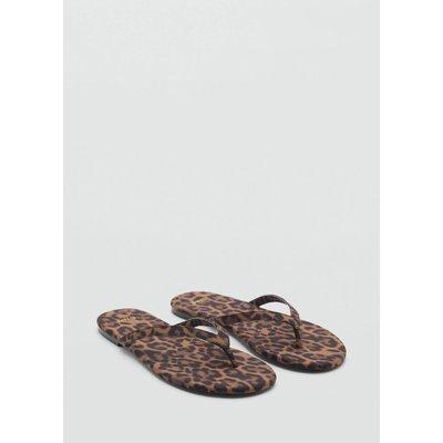 Sandales brides léopard MANGO