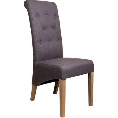 Chaise en bois et tissu  confort élégant pour salle à manger RECOLLECTION