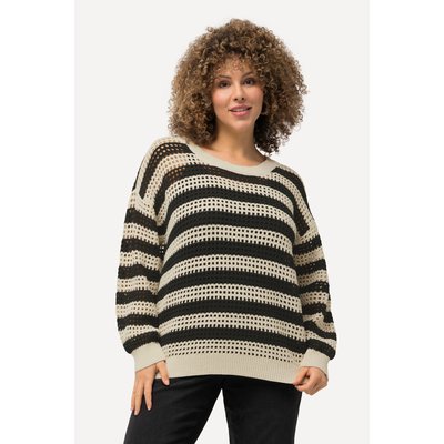 Pull en maille crochet oversized à rayures ULLA POPKEN