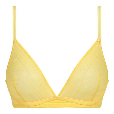 Soutien-gorge triangle avec armatures en dentelle Jaune Chic Summer DIM