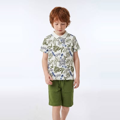 Polo manches courtes imprimé en coton BIO GOTS MONOPRIX