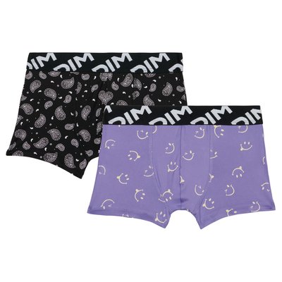 Lot de 2 boxers imprimés en microfibre DIM