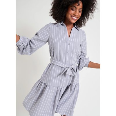 Robe courte évasée col chemise BARCELONE NAF NAF