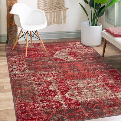 Tapis salon et chambre tissé motif ethnique AF1 PATWORK UN AMOUR DE TAPIS