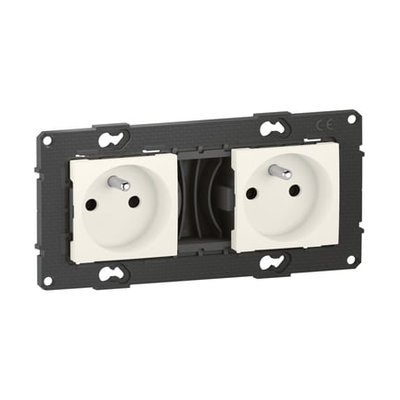 Double Prises À Encastrer Altège 2 X 2 Pôles + Terre 16a Neige LEGRAND