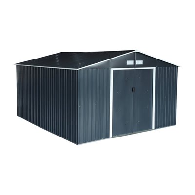 Abri de jardin métal 12,99m² avec kit d'ancrage SLACK SWEEEK