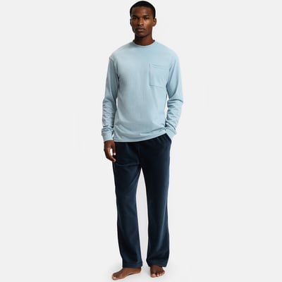 Pyjamas long en velours et jersey doux LA REDOUTE COLLECTIONS