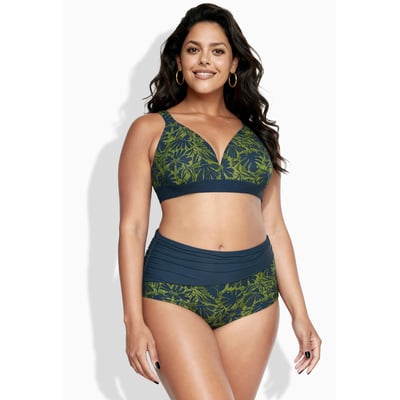 Bikini à fleurs, sans bonnets souples ULLA POPKEN