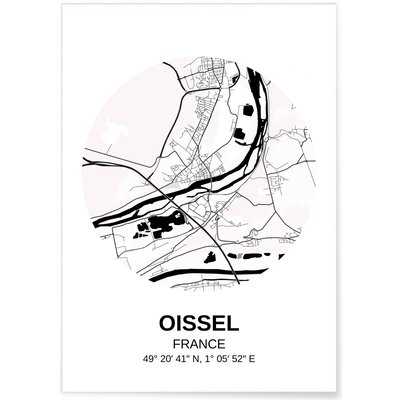 Affiche Carte Oissel L'AFFICHERIE