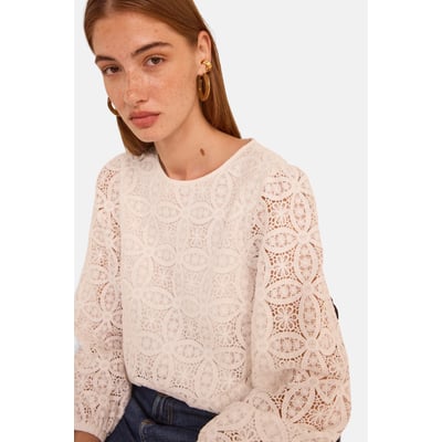 Blouse dentelles à manches longues MALIE Maison 123