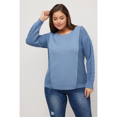 Sweat-shirt, empiècement en maille ULLA POPKEN