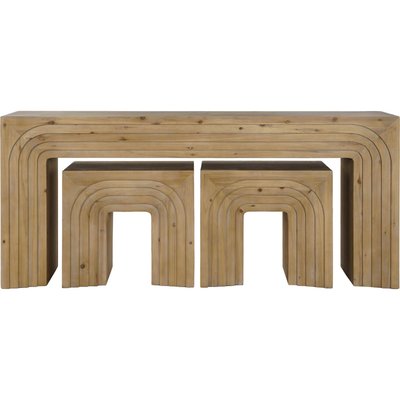 Console d entrée moderne arches en bois naturel style contemporain RECOLLECTION