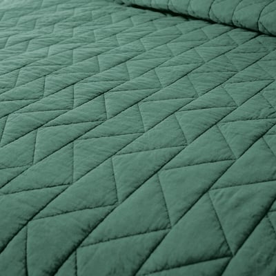 Gesteppte Tagesdecke Scenario mit Zickzack-Muster, Baumwolle LA REDOUTE INTERIEURS