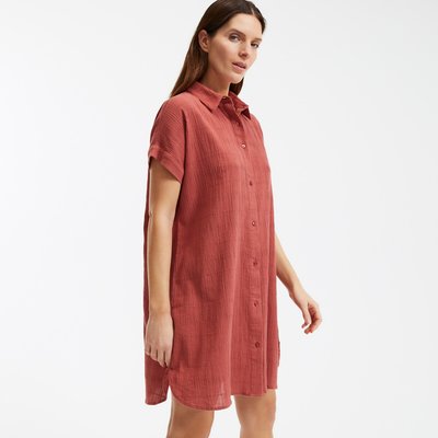 Chemise de nuit, en crépon de coton LA REDOUTE COLLECTIONS