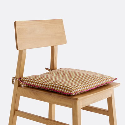 Cojín para silla, algodón con cuadros vichy, NINON LA REDOUTE INTERIEURS