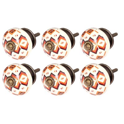 Boutons de porte en céramique Kasbah (Lot de 6) Modèle 2 JARDINDECO