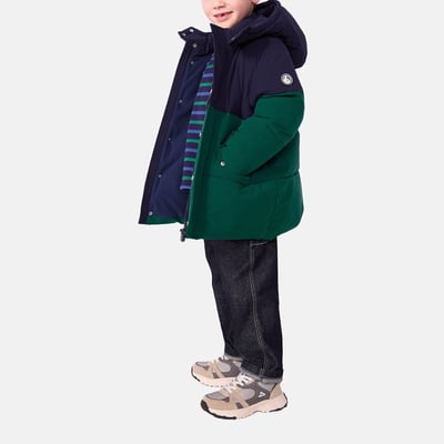 Piumino per bambini a tinta unita con effetto color block PETIT BATEAU