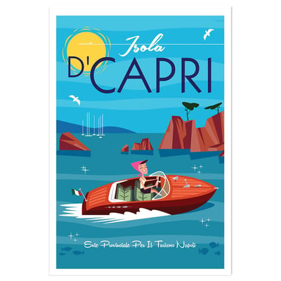 Affiche Voyage à Capri HEXOA
