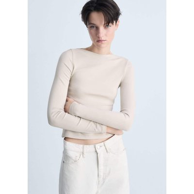 T-shirt col bateau coton MANGO