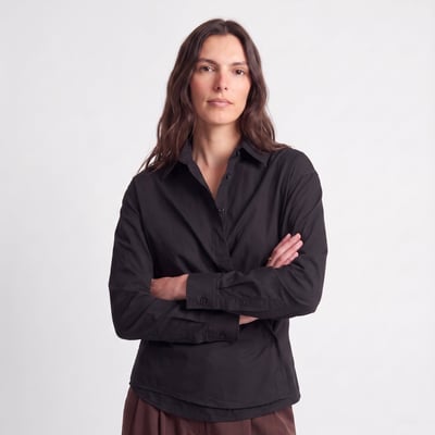 Chemise portefeuille avec la taille marquée et manches longues ELERINE ARTLOVE