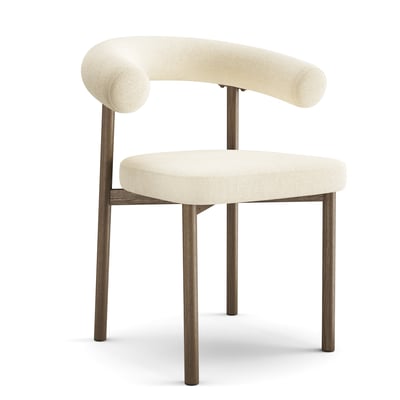Lot de 2 chaises en tissu tramé toucher doux HARPER SIA HOME