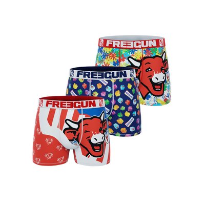 Lot de 3 Boxers microfibre Vache qui rit FREEGUN