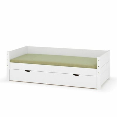 Pack lit banquette avec tiroir et matelas Bois massif  LOUW AKITEN RETAIL