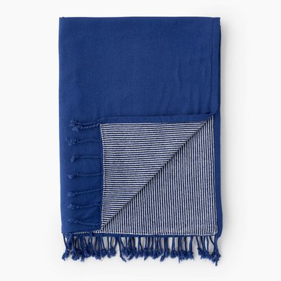 Fouta doublée rayée éponge, 100x180cm, 100% coton MONOPRIX