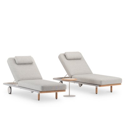 Set 2 transats et table, aluminium, CAPRI DEFORA HOME