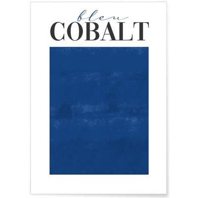 Affiche Bleu Cobalt L'AFFICHERIE