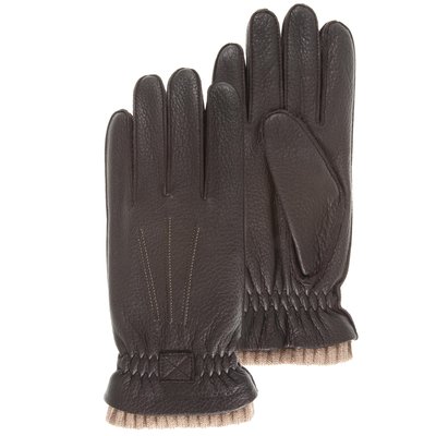 Gants cuir de cerf véritable - doublés cachemire et soie ISOTONER