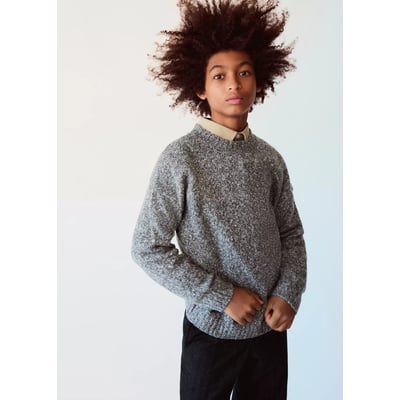 Pull-over chiné col rond MANGO KIDS