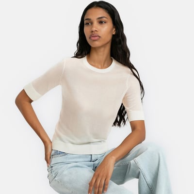 Crew Neck Fine Knit Jumper LA REDOUTE COLLECTIONS