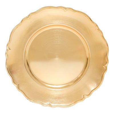 ASSIETTE ARABESQUE DORE D33CM ATMOSPHERA
