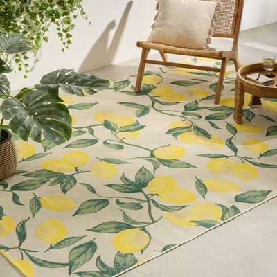 Tapis d'extérieur motif citrons KEPA ATMOSPHERA