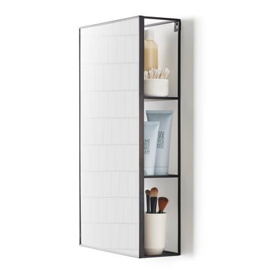 Miroir rectangle avec 3 étagères - CUBIKO UMBRA