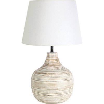 Lampe en bambou et fibres naturelles avec abat jour RECOLLECTION