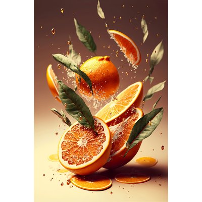 Tableau fruits oranges fraiches HEXOA