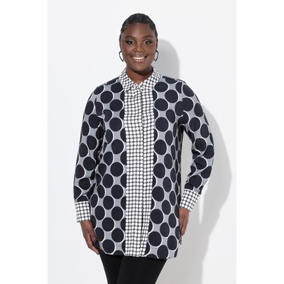 Chemisier long en satin, imprimé patchwork ULLA POPKEN