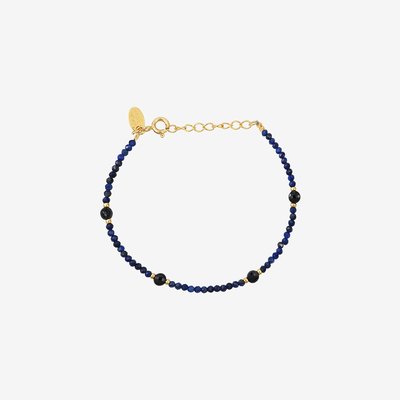 Bracelet indie amante lapis lazuli/onyx CAROLINE NAJMAN