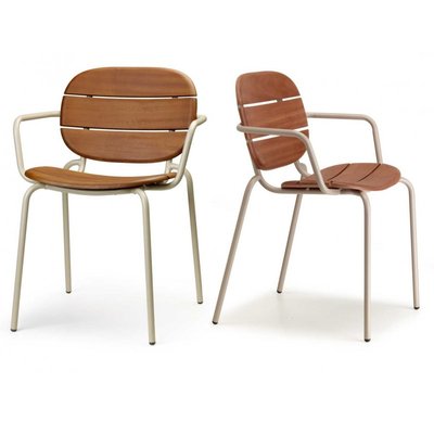 Lot deux chaises accoudoirs SISI Wood SCAB DESIGN