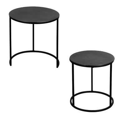 Set de 2 bouts de canapés ronds  s 41 et 39 cm TABLE PASSION